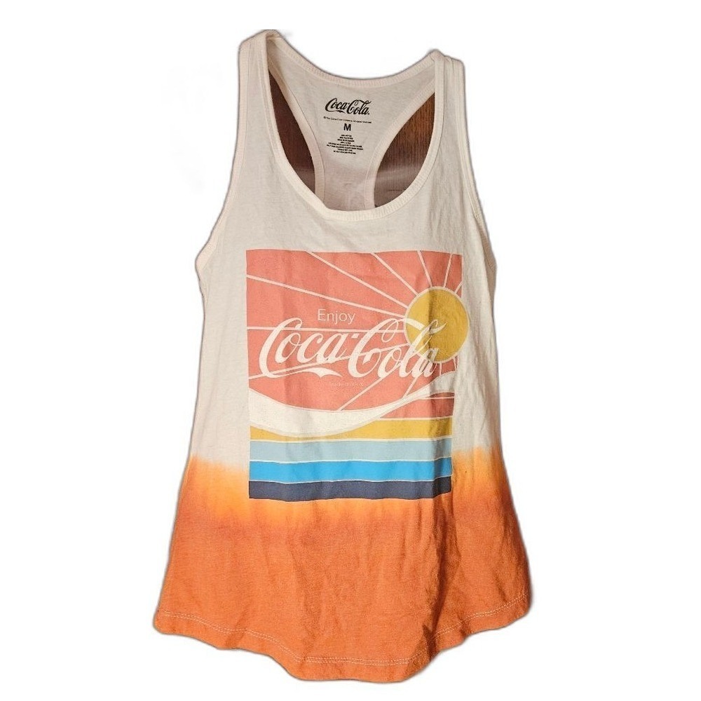 Coca-Cola Tie Dye Racerback Tank M NWOT | Retro Soda Pop Festival Summer‎ Top